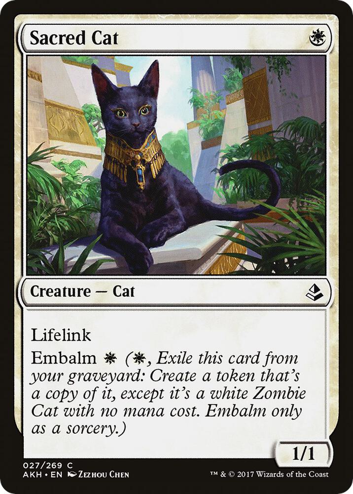 Sacred Cat 27 card from Amonkhet