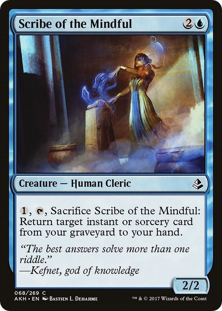 Scribe of the Mindful 68 card from Amonkhet