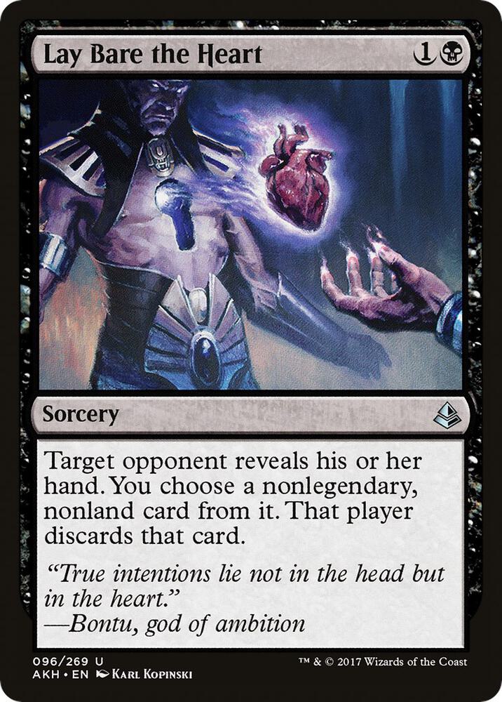 Lay Bare the Heart 96 card from Amonkhet