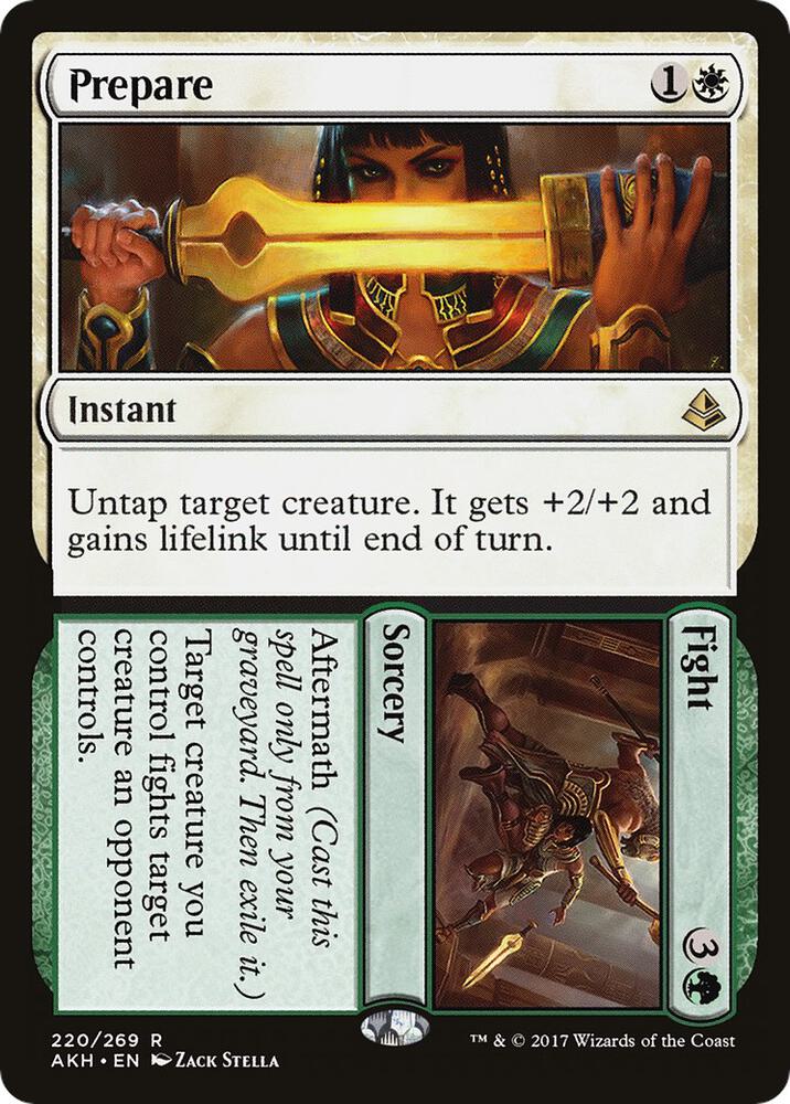 Prepare // Fight 220 card from Amonkhet