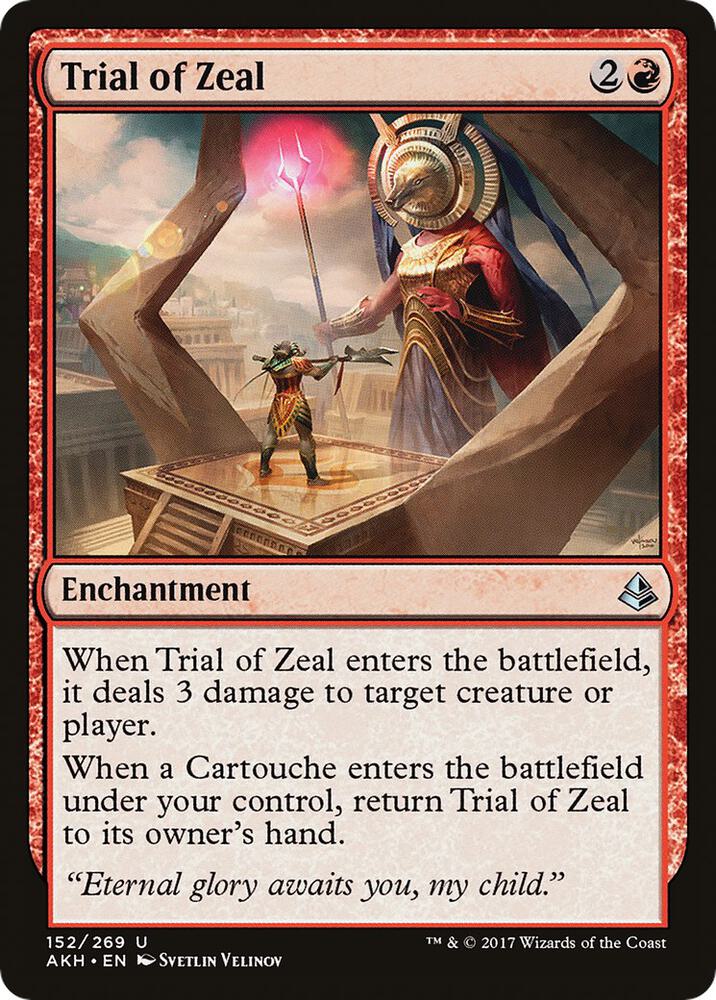 Trial of Zeal 152 card from Amonkhet