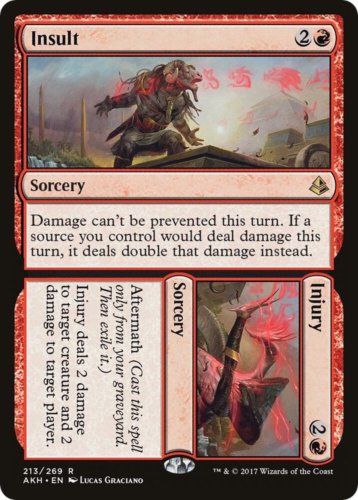 Insult // Injury 213 card from Amonkhet