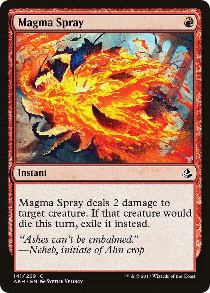 Magma Spray 141 card from Amonkhet
