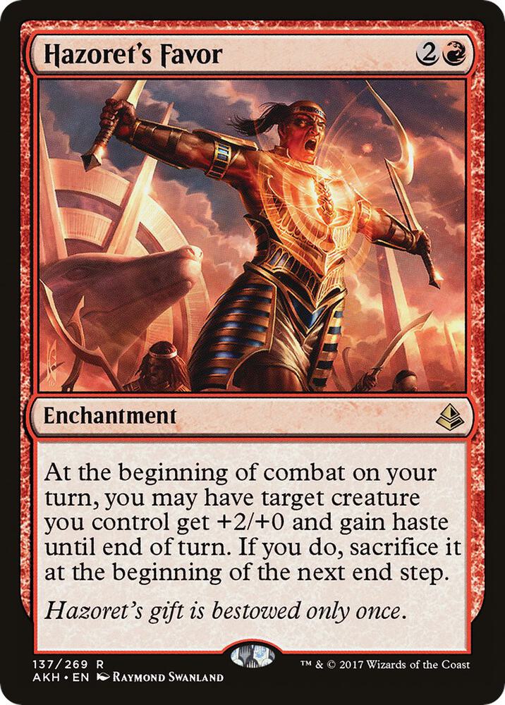 Hazoret's Favor 137 card from Amonkhet