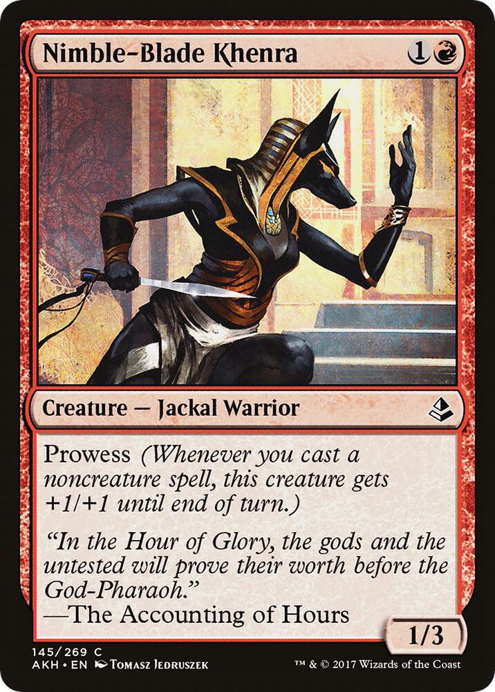 Nimble-Blade Khenra 145 card from Amonkhet