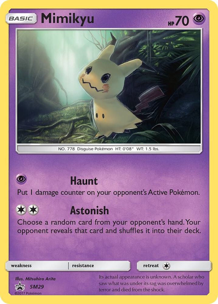 Mimikyu SM29 card from SM Promos