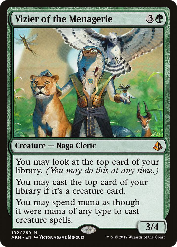 Vizier of the Menagerie 192 card from Amonkhet
