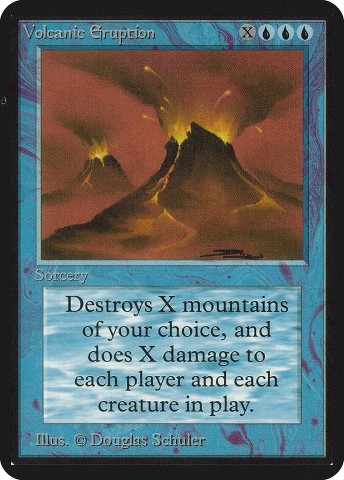 Volcanic Eruption card from Alpha Edition