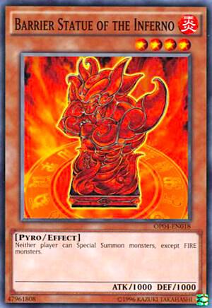 Barrier Statue of the Inferno OP04-EN018 card from OTS Tournament Pack 4