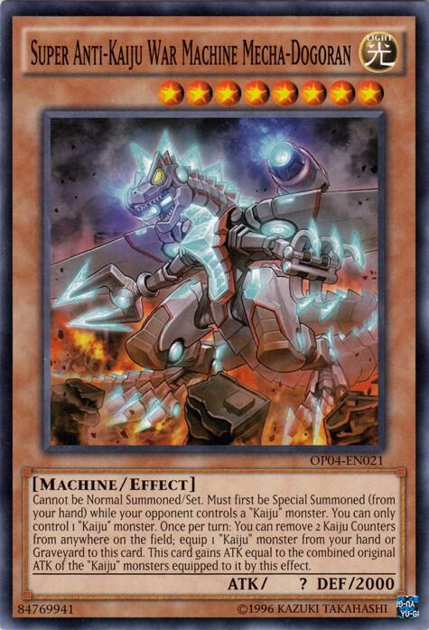 Super Anti-Kaiju War Machine Mecha-Dogoran OP04-EN021 card from OTS Tournament Pack 4
