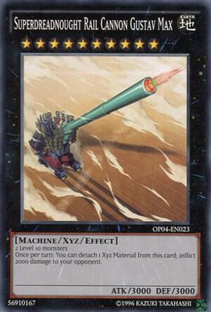 Superdreadnought Rail Cannon Gustav Max OP04-EN023 card from OTS Tournament Pack 4