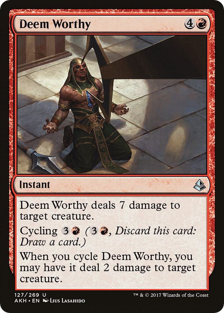 Deem Worthy 127 card from Amonkhet