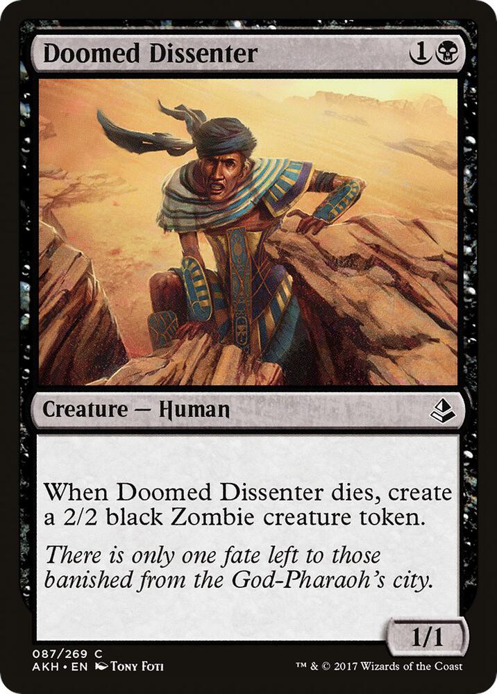 Doomed Dissenter 87 card from Amonkhet