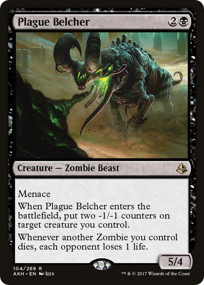Plague Belcher 104 card from Amonkhet