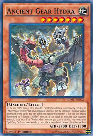 Ancient Gear Hydra SR03-EN002 card from Structure Deck: Machine Reactor