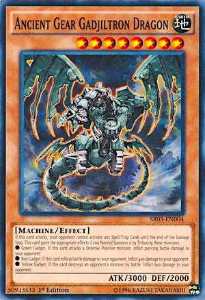 Ancient Gear Gadjiltron Dragon SR03-EN004 card from Structure Deck: Machine Reactor