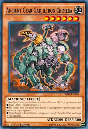 Ancient Gear Gadjiltron Chimera SR03-EN006 card from Structure Deck: Machine Reactor