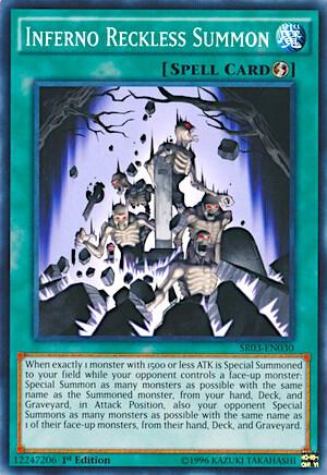 Inferno Reckless Summon SR03-EN030 card from Structure Deck: Machine Reactor