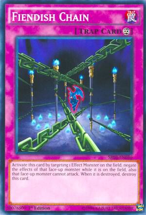 Fiendish Chain SR03-EN036 card from Structure Deck: Machine Reactor