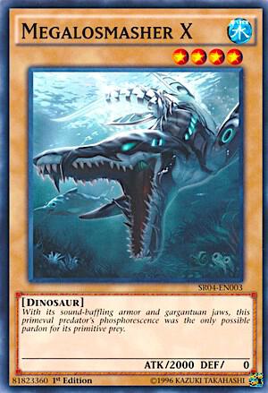 Megalosmasher X SR04-EN003 card from Structure Deck: Dinosmasher's Fury