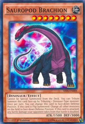 Sauropod Brachion SR04-EN008 card from Structure Deck: Dinosmasher's Fury