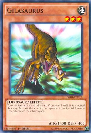 Gilasaurus SR04-EN012 card from Structure Deck: Dinosmasher's Fury