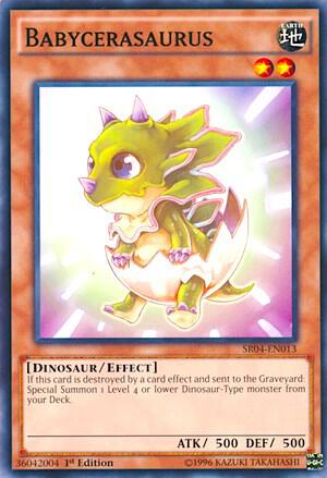 Babycerasaurus SR04-EN013 card from Structure Deck: Dinosmasher's Fury
