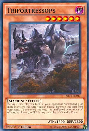 Trifortressops SR04-EN017 card from Structure Deck: Dinosmasher's Fury