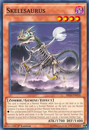 Skelesaurus SR04-EN018 card from Structure Deck: Dinosmasher's Fury