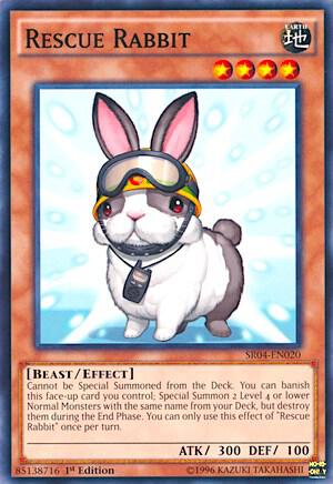 Rescue Rabbit SR04-EN020 card from Structure Deck: Dinosmasher's Fury