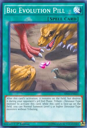 Big Evolution Pill SR04-EN023 card from Structure Deck: Dinosmasher's Fury