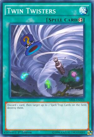 Twin Twisters SR04-EN024 card from Structure Deck: Dinosmasher's Fury