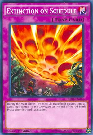 Extinction on Schedule SR04-EN033 card from Structure Deck: Dinosmasher's Fury