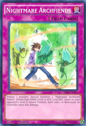Nightmare Archfiends SR04-EN035 card from Structure Deck: Dinosmasher's Fury