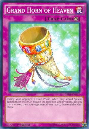 Grand Horn of Heaven SR04-EN037 card from Structure Deck: Dinosmasher's Fury
