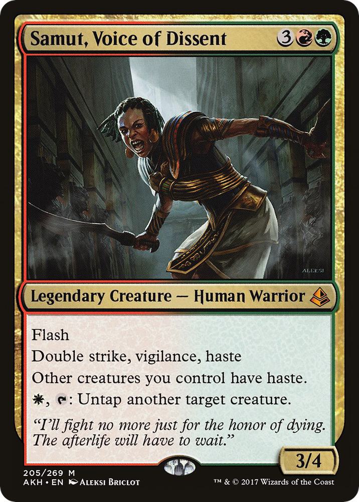 Samut, Voice of Dissent 205 card from Amonkhet