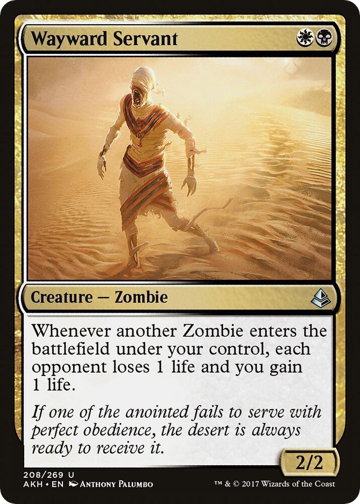Wayward Servant 208 card from Amonkhet