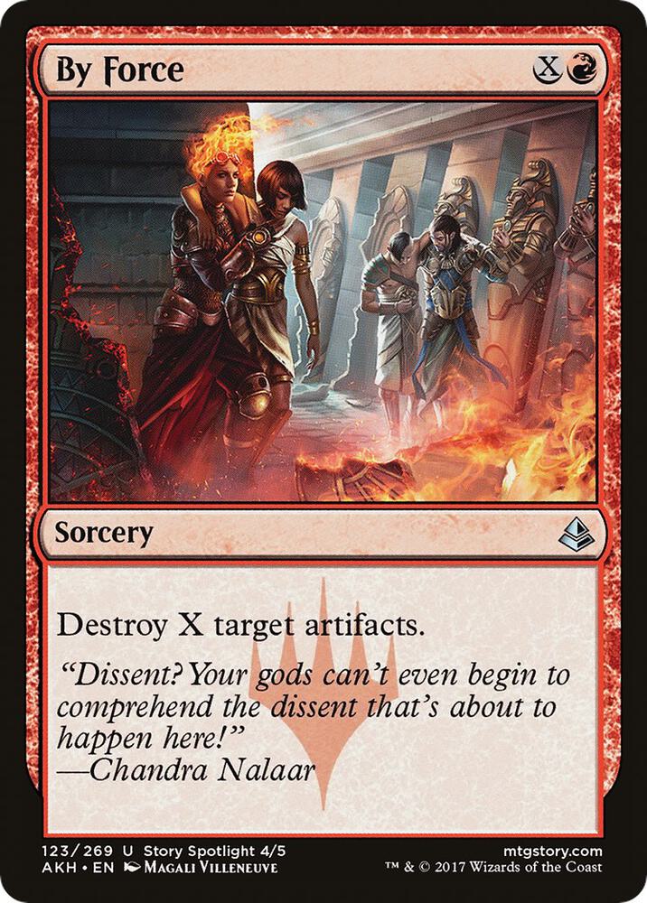 By Force 123 card from Amonkhet