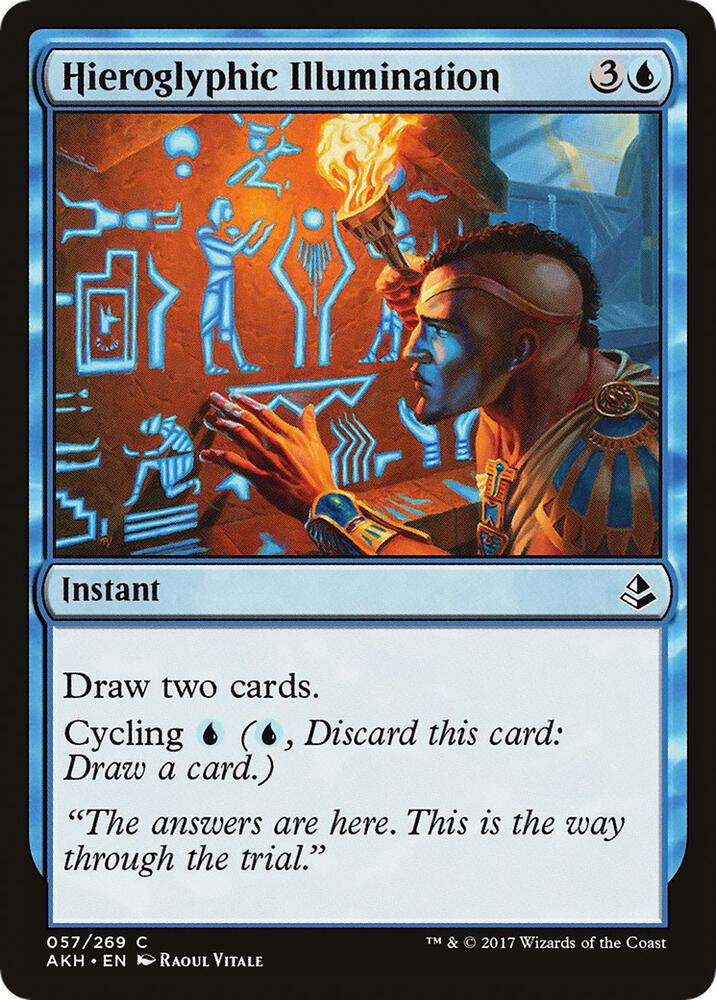 Hieroglyphic Illumination 57 card from Amonkhet