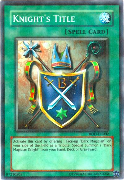Knight's Title (Reshef of Destruction) (Super Rare) ROD-EN002 card from Yu-Gi-Oh! Video Game Promotional Cards