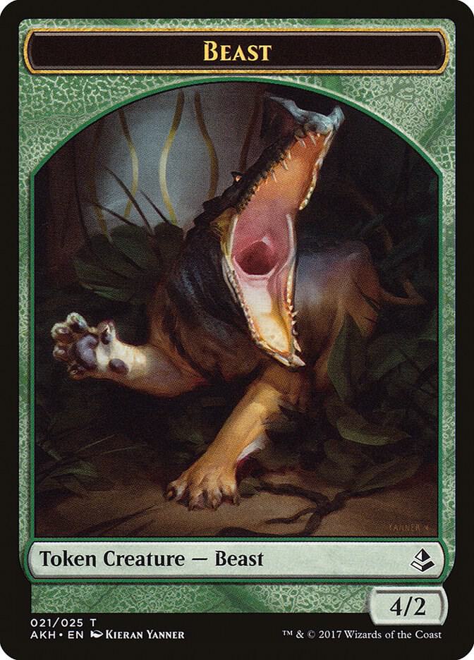 Beast Token 21 card from Amonkhet