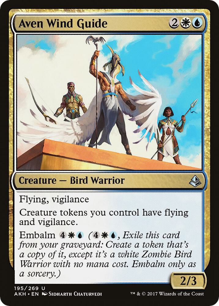 Aven Wind Guide 195 card from Amonkhet