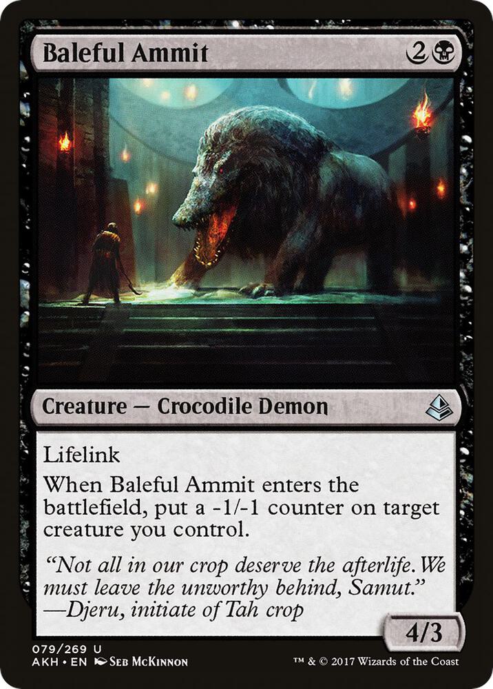 Baleful Ammit 79 card from Amonkhet