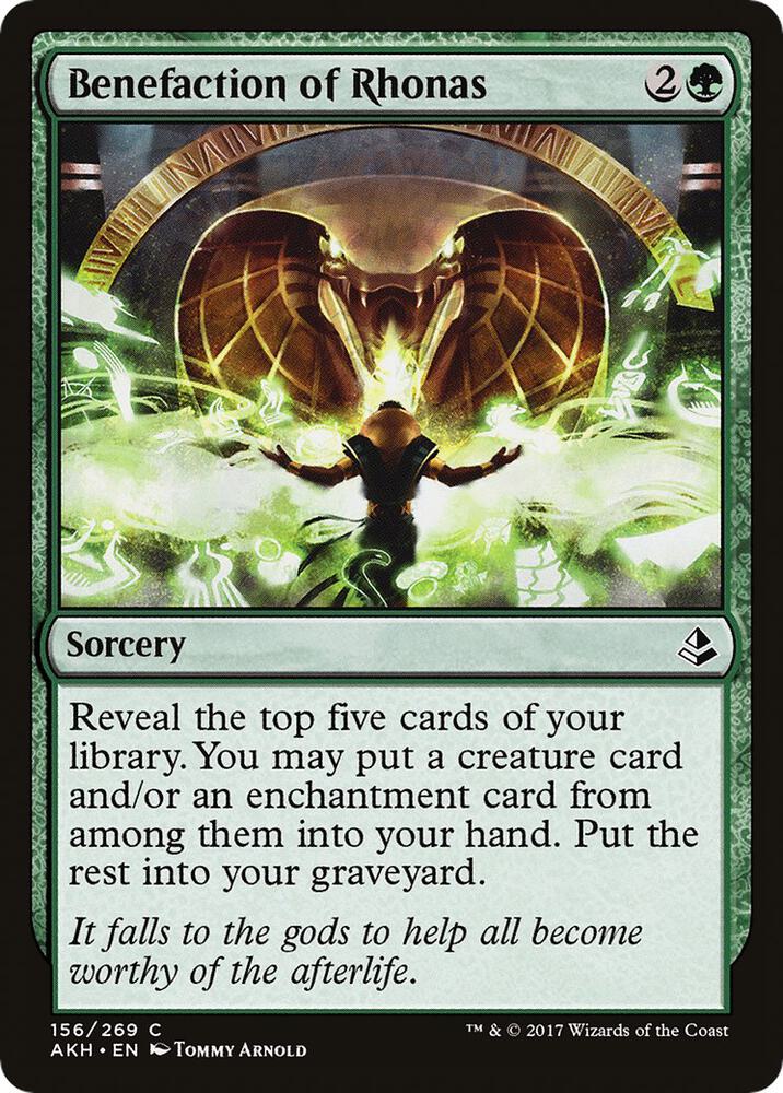 Benefaction of Rhonas 156 card from Amonkhet