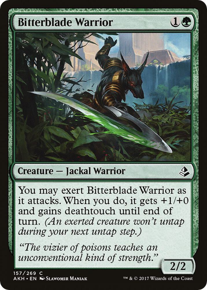 Bitterblade Warrior 157 card from Amonkhet