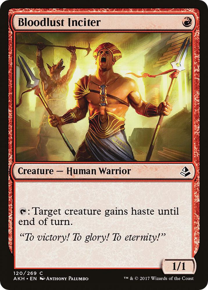 Bloodlust Inciter 120 card from Amonkhet