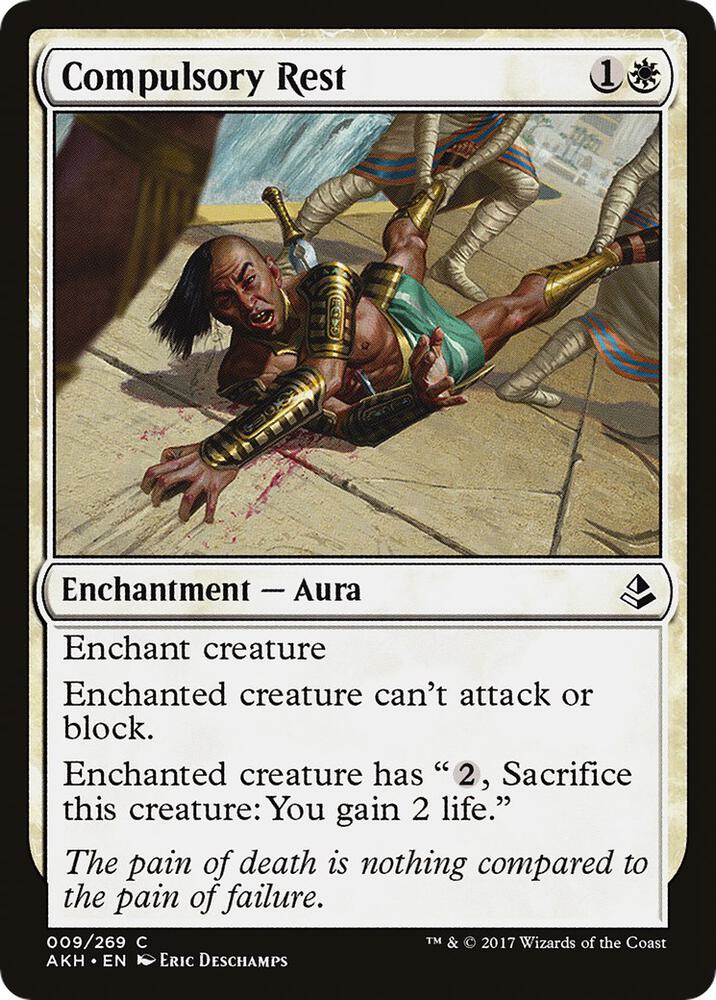 Compulsory Rest 9 card from Amonkhet