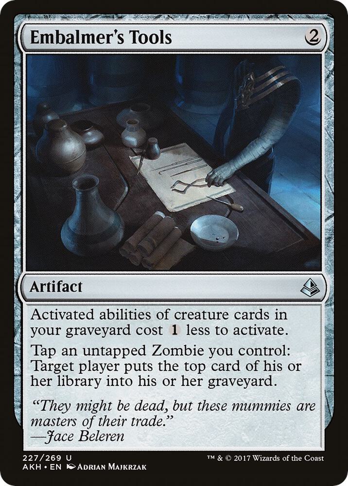 Embalmer's Tools 227 card from Amonkhet