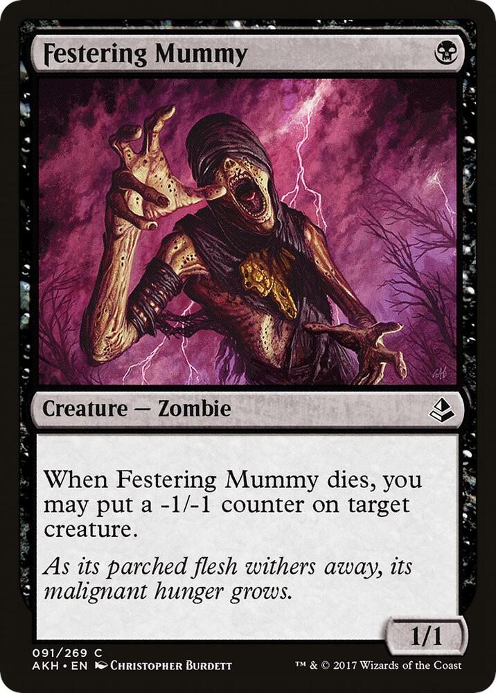 Festering Mummy 91 card from Amonkhet