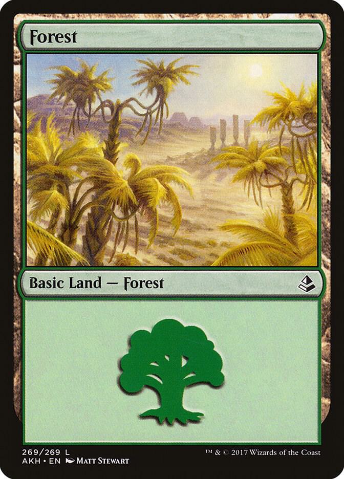 Forest 269 card from Amonkhet